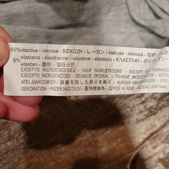 Zara basic Gray Knotted Front Lantern Sleeve Plain  light weight Sweatsh… - Picture 15 of 15